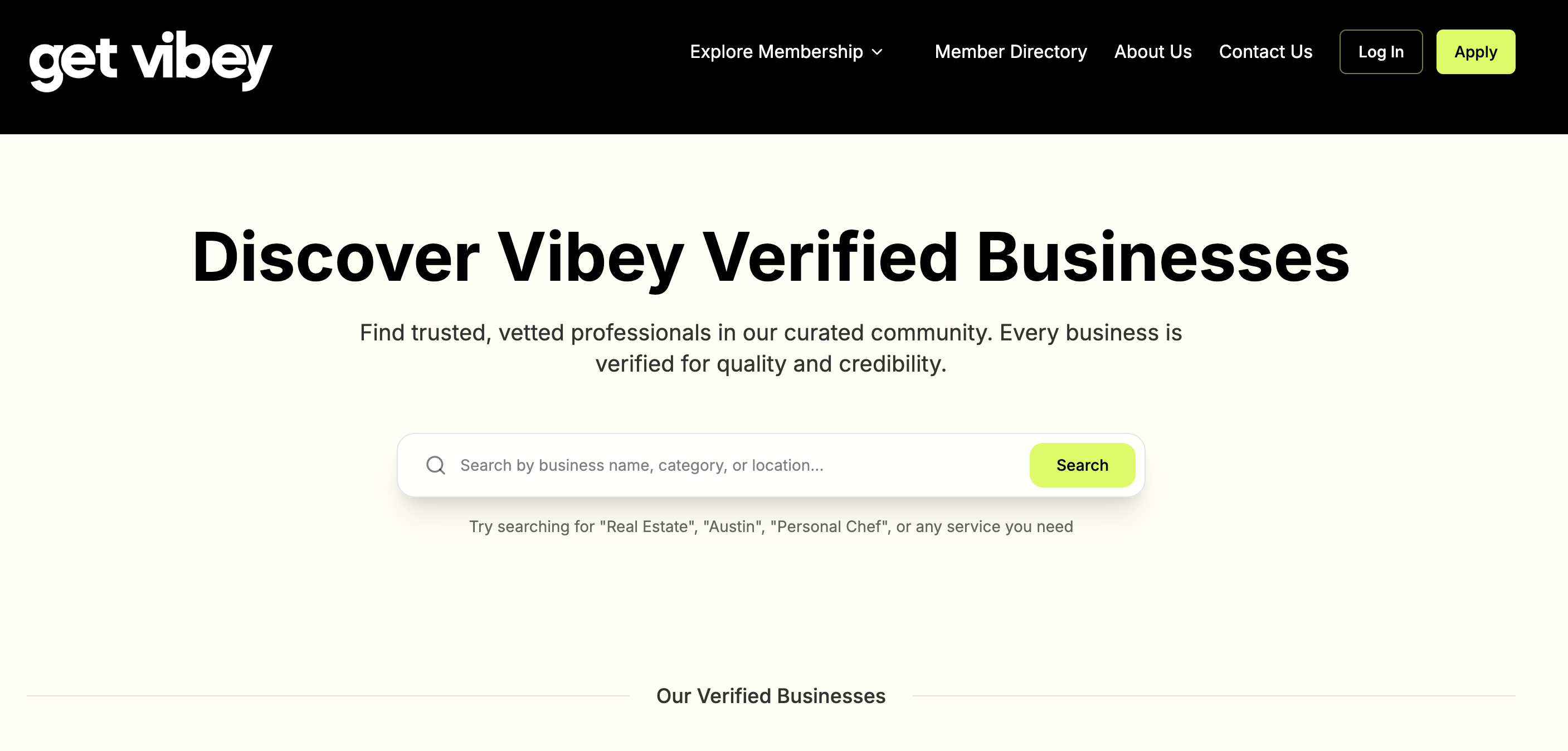 Get Vibey Member Directory Screenshot